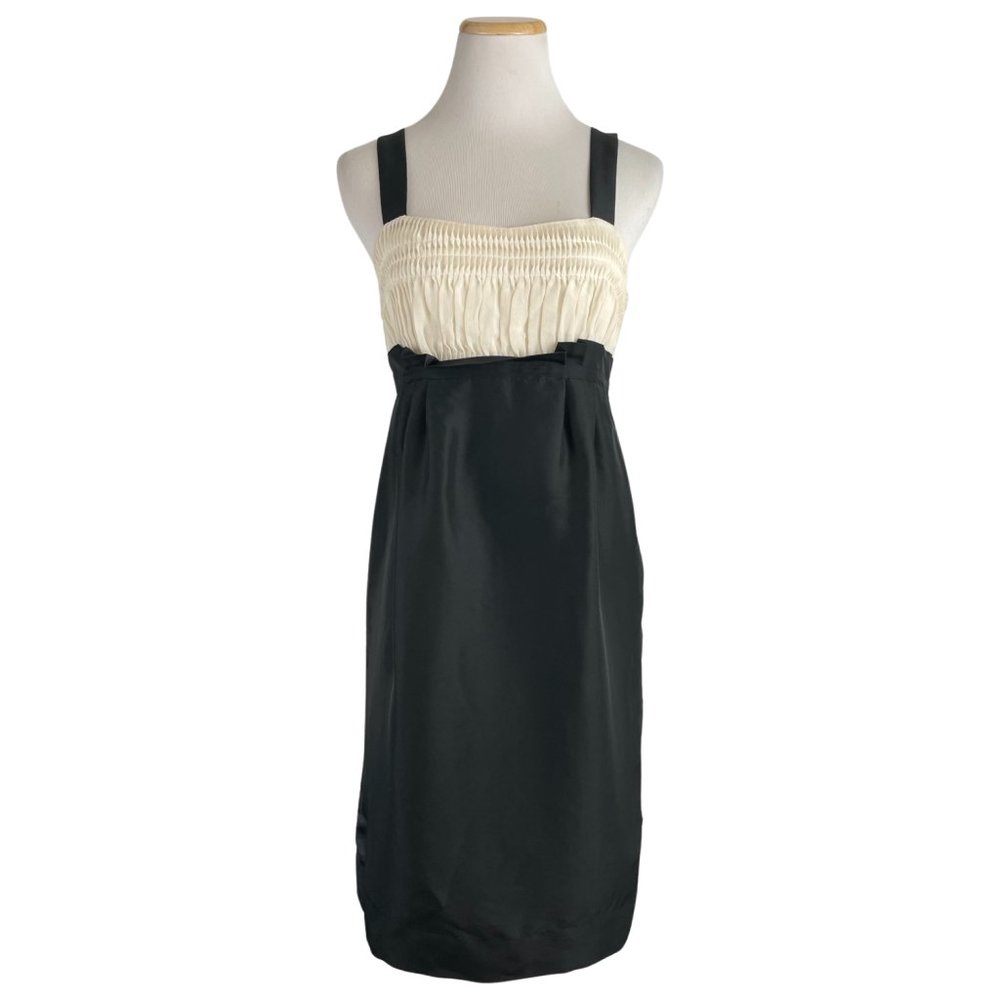 Diane Von Furstenberg Dress Size 4 Celardo RV $380 NWOT Silk Pleat Tucks Tuxedo